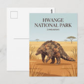 Nationaal park Hwange Zimbabwe Briefkaart (Voorkant / Achterkant)