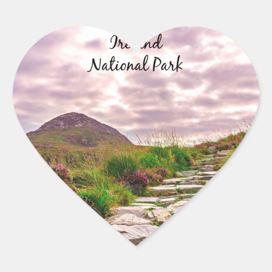 Nationaal Park Ierland Hart Sticker (Voorkant)