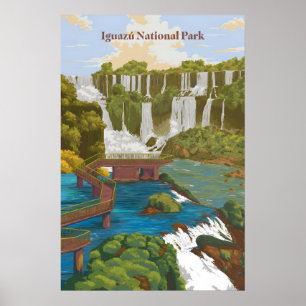 Nationaal park Iguazú Watervallen van Iguazú Reisp Poster