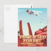 Nationaal park in de benauwde bosbouw, Arizona. Briefkaart (Voorkant / Achterkant)