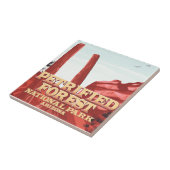 Nationaal park in de benauwde bosbouw, Arizona. Tegeltje (Zijkant)