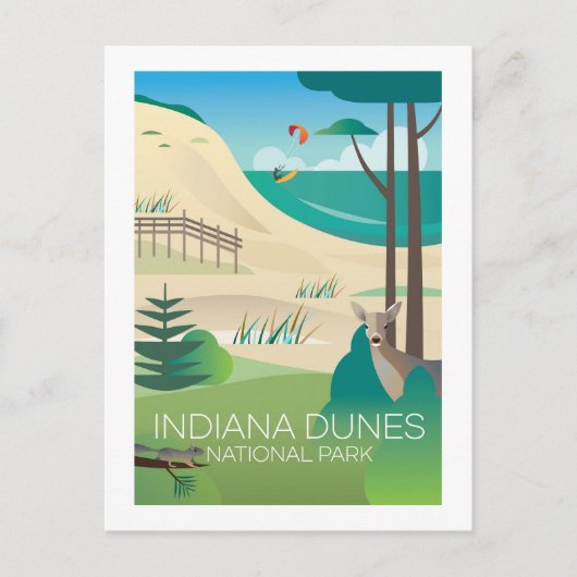 Nationaal Park Indiana Dunes Briefkaart (Voorkant)