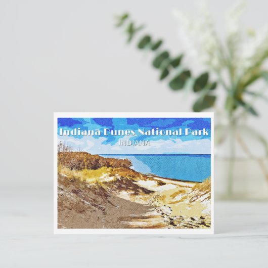 Nationaal Park Indiana Dunes Feestdagenkaart (Staand voorkant)