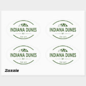 Nationaal Park Indiana Dunes Ovale Sticker (Vel)