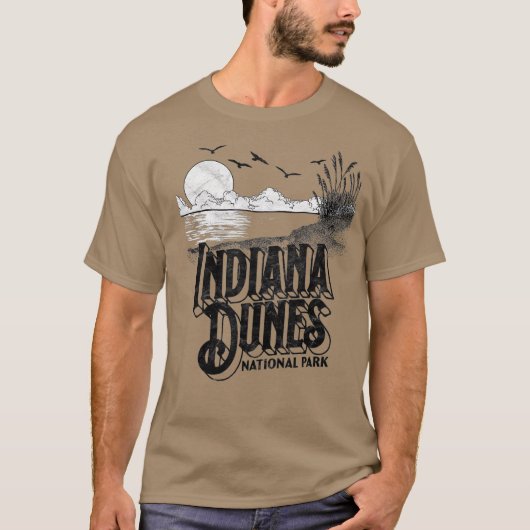 nationaal park Indiana Dunes Retro 80 T-shirt (Voorkant)