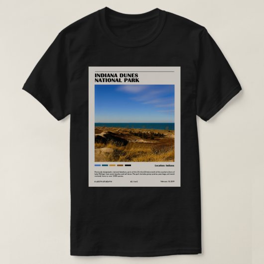 Nationaal park Indiana Dunes T-shirt (Design voorkant)