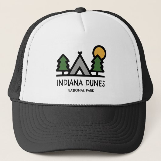 Nationaal Park Indiana Dunes Trucker Pet (Voorkant)