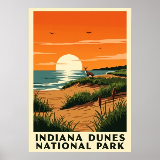 Nationaal park Indiana Dunes V02 Poster (Voorkant)