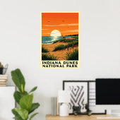 Nationaal park Indiana Dunes V02 Poster (Thuiskantoor)