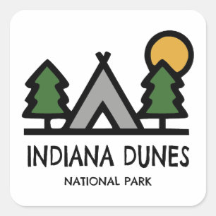 Nationaal Park Indiana Dunes Vierkante Sticker