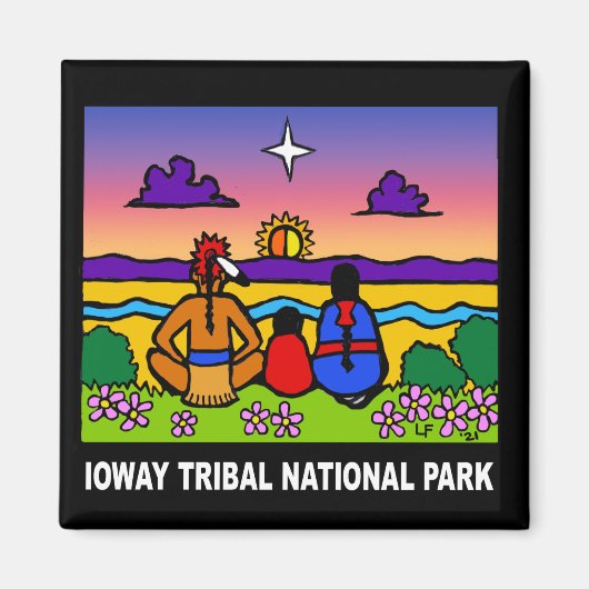 Nationaal Park Ioway Tribal Magneet (Voorkant)