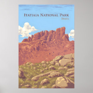 Nationaal park Itatiaia Brazilië Reisposter Poster