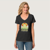 Nationaal Park Jasper Alberta Souvenir Icefi T-shirt (Voorkant volledig)