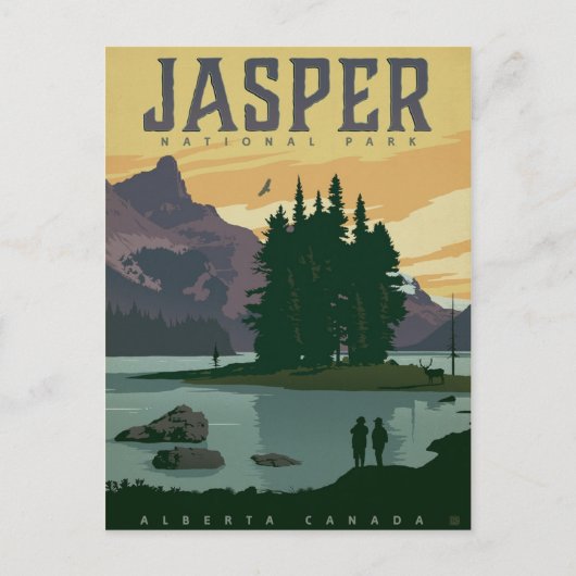 Nationaal park Jasper Briefkaart (Voorkant)