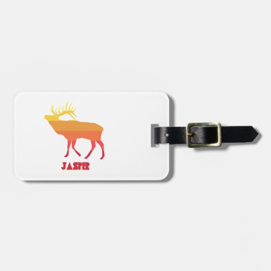 Nationaal park Jasper Elk Bagagelabel (Voorkant horizontaal)
