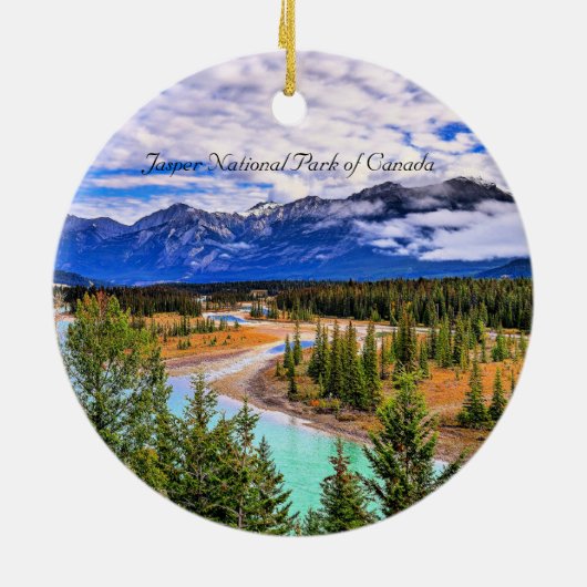 Nationaal Park Jasper in Canada Keramisch Ornament (Achterkant)