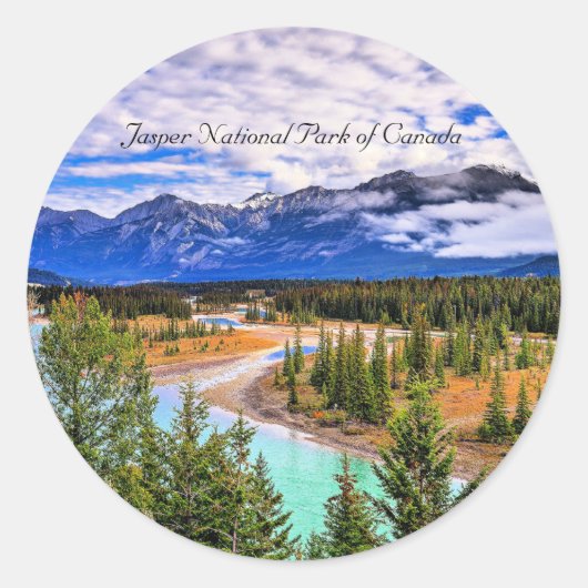 Nationaal Park Jasper in Canada Ronde Sticker (Voorkant)