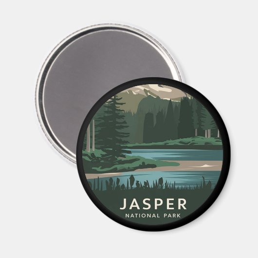 Nationaal Park Jasper Magneet (Voorkant / Achterkant)