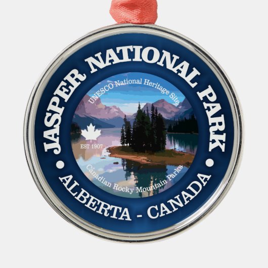 Nationaal park Jasper (Maligne Lake) Metalen Ornament (Voorkant)