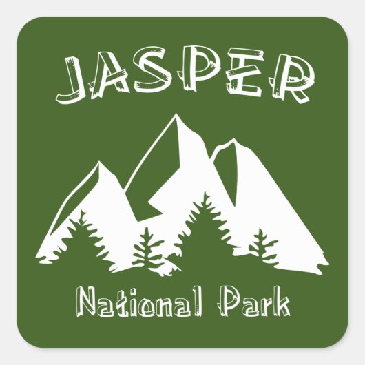 Nationaal Park Jasper Vierkante Sticker (Voorkant)