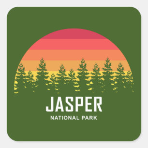 Nationaal Park Jasper Vierkante Sticker