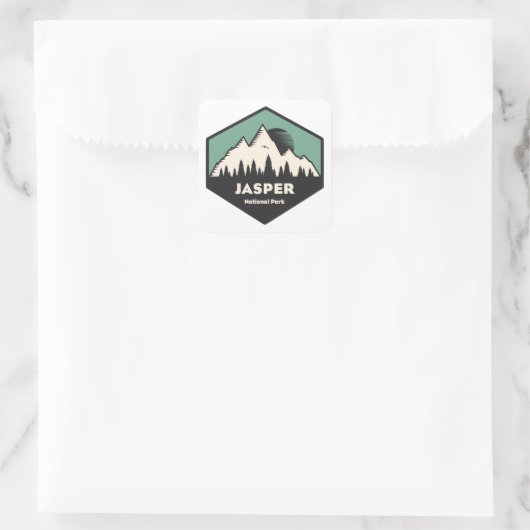 Nationaal Park Jasper Vierkante Sticker (Tas)