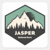 Nationaal Park Jasper Vierkante Sticker (Voorkant)