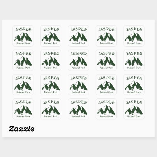 Nationaal Park Jasper Vierkante Sticker (Vel)