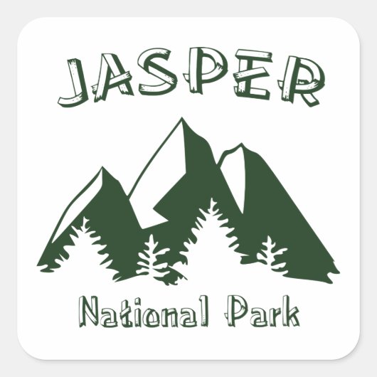Nationaal Park Jasper Vierkante Sticker (Voorkant)