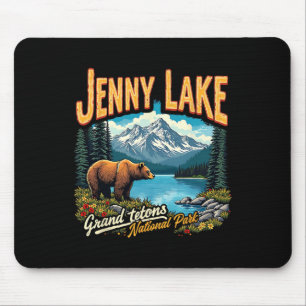 Nationaal park Jenny Lake Vintage Reis Vakantie Gr Muismat