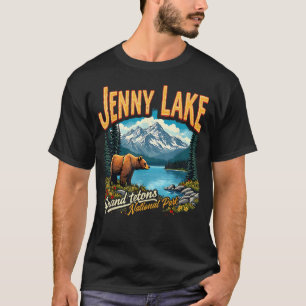 Nationaal park Jenny Lake Vintage Reis Vakantie T-shirt