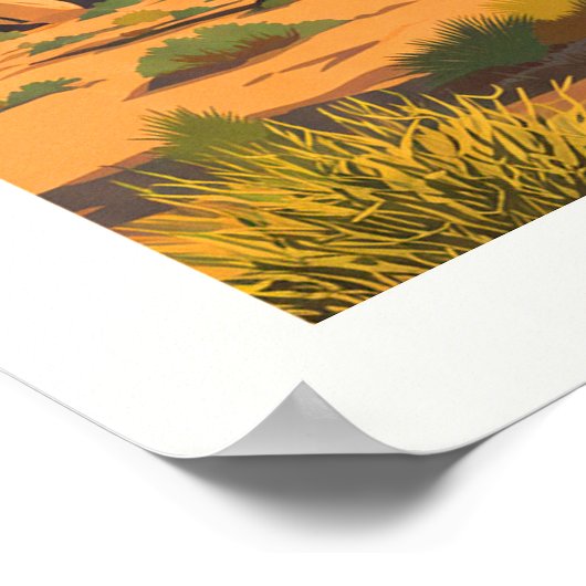 Nationaal park  Joshua-boom Poster (Hoek)