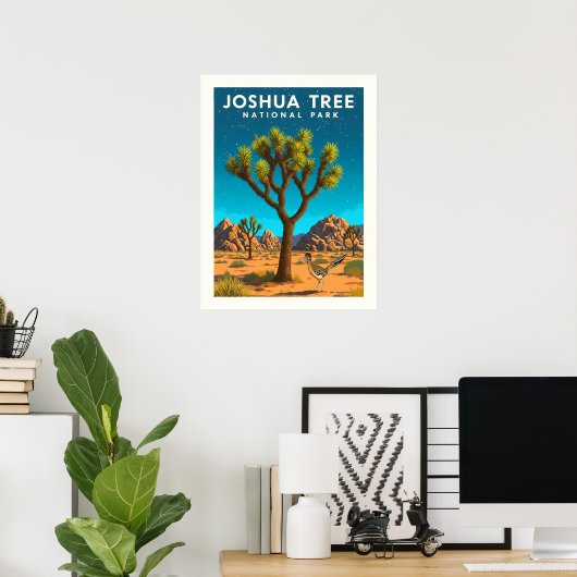 Nationaal park  Joshua-boom Poster (Thuiskantoor)
