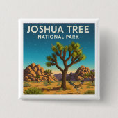 Nationaal park  Joshua-boom Vierkante Button 5,1 Cm (Voorkant)