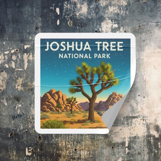 Nationaal park  Joshua-boom Vierkante Sticker