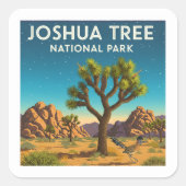 Nationaal park  Joshua-boom Vierkante Sticker (Voorkant)