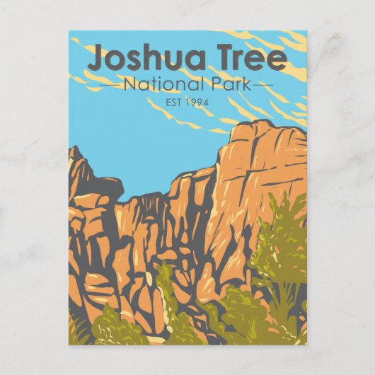 Nationaal park Joshua, het Grote Burrito Briefkaart (Voorkant)