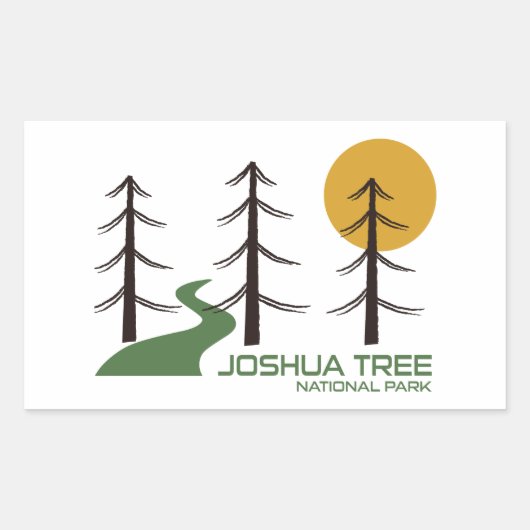 Nationaal park Joshua Trail Rechthoekige Sticker (Voorkant)