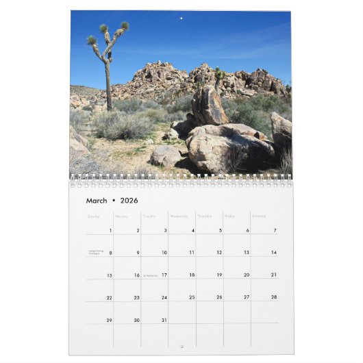 Nationaal park Joshua Tree 2021 Agenda Kalender (Mar 2026)