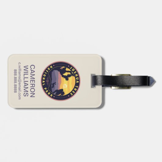 Nationaal park Joshua Tree Bagagelabel (Achterkant horizontaal)