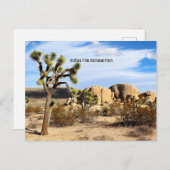 Nationaal park Joshua Tree Briefkaart (Voorkant / Achterkant)