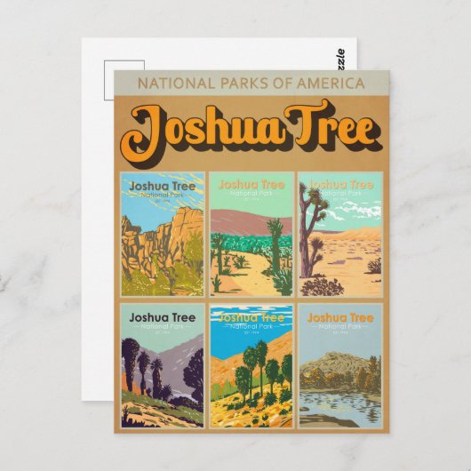Nationaal park Joshua Tree California Landmark Briefkaart (Voorkant / Achterkant)