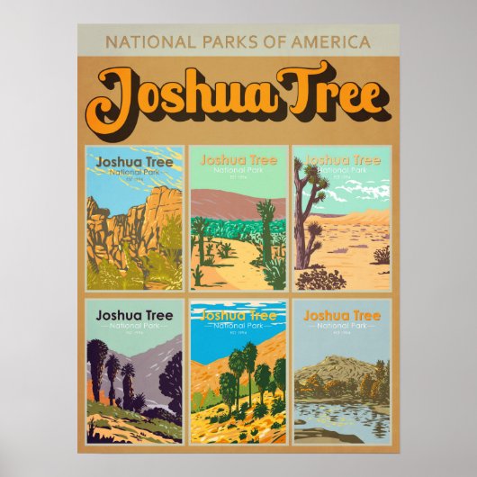 Nationaal park Joshua Tree California Landmark Poster (Voorkant)