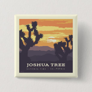Nationaal park Joshua Tree Californië Vierkante Button 5,1 Cm