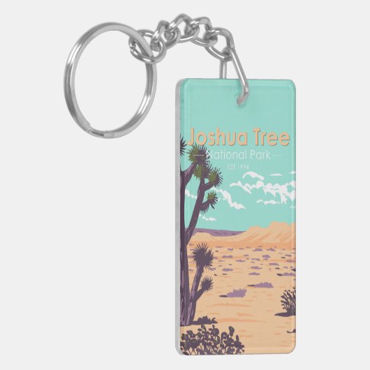 Nationaal park Joshua Tree Double Sided  Sleutelhanger (Voorkant Links)