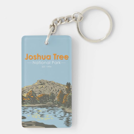 Nationaal park Joshua Tree Double Sided  Sleutelhanger (achterkant)