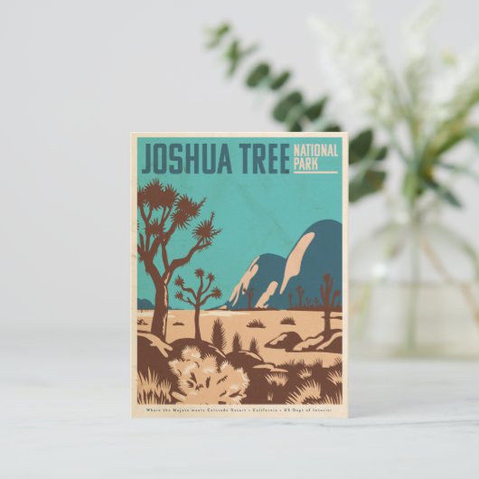  nationaal park Joshua Tree geïllustreerd Briefkaart (Staand voorkant)
