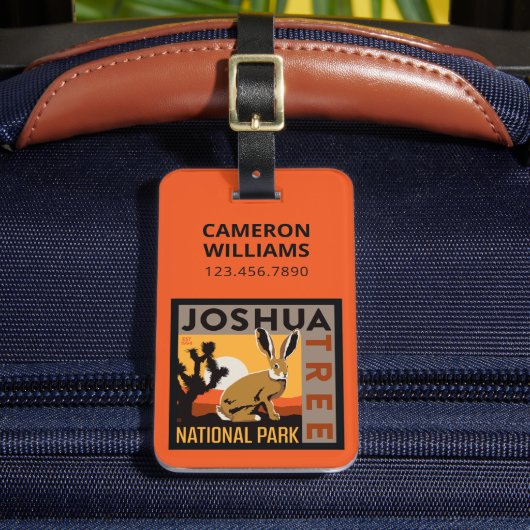 Nationaal park Joshua Tree | Jackrabbit Bagagelabel (Voorkant Insitu 2)