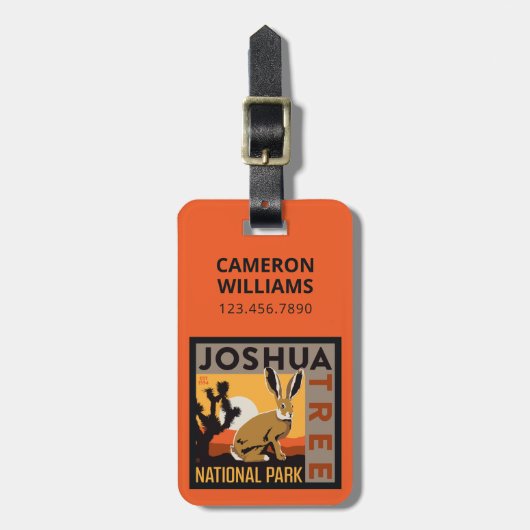 Nationaal park Joshua Tree | Jackrabbit Bagagelabel (Voorkant verticaal)