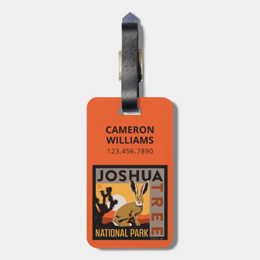 Nationaal park Joshua Tree | Jackrabbit Bagagelabel (Achterkant verticaal)